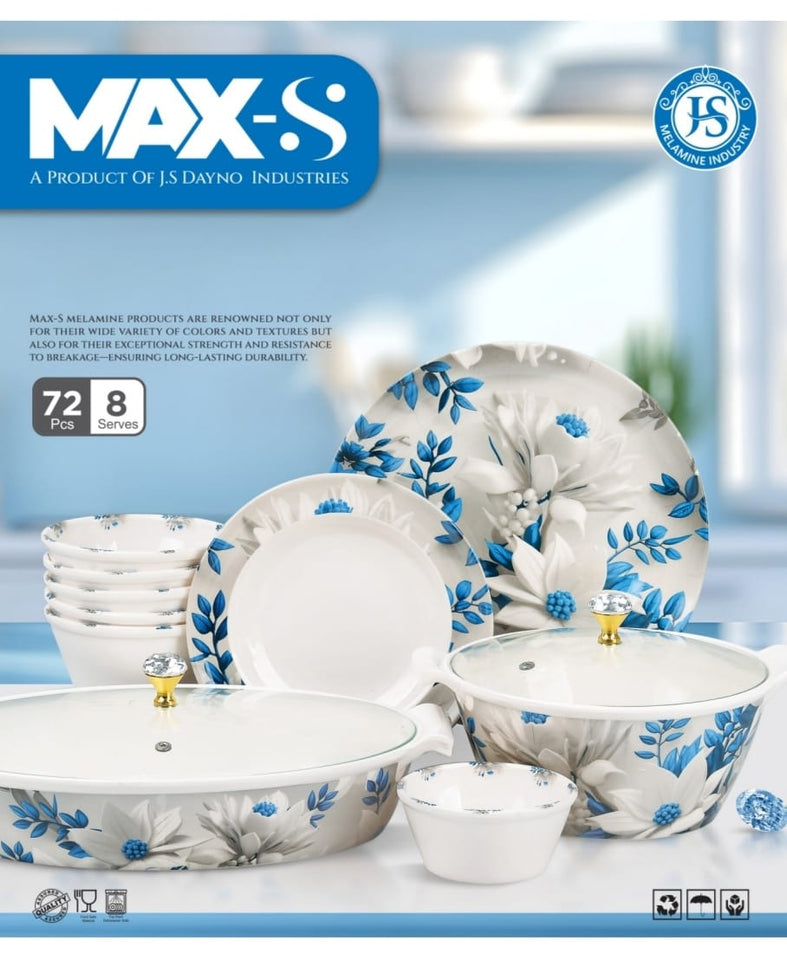 Premium 72 Pcs Dinner Set – Stylish Double Glaze | Durable, Microwave Safe & High Quality Crockery – by Mehar Clicks