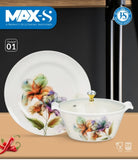 Premium 72 Pcs Dinner Set – Stylish Double Glaze | Durable, Microwave Safe & High Quality Crockery – by Mehar Clicks